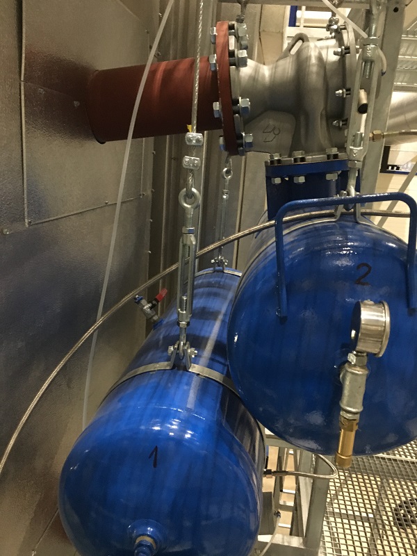 Luftkanonen für die Reinigung von Biomassekesseln