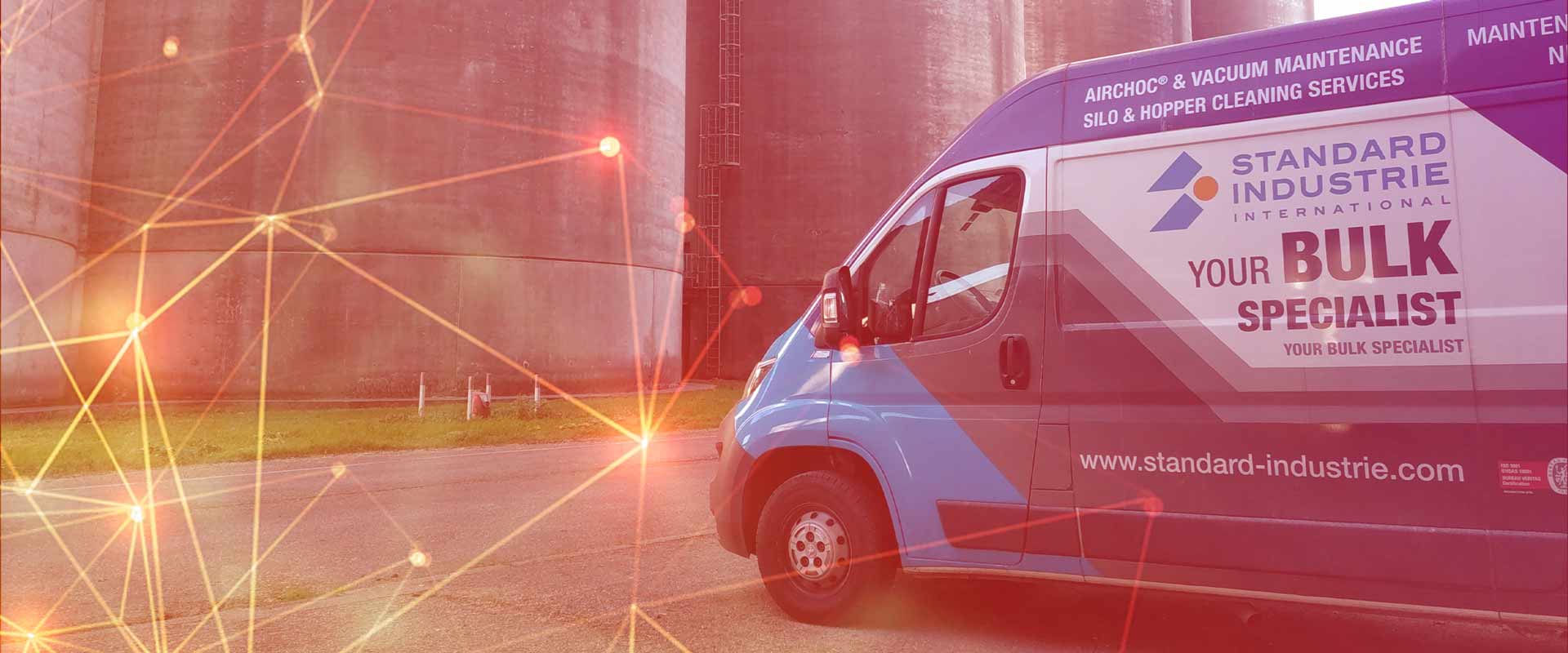 Specialised company for industrial cleaning, silo, hopper, production line