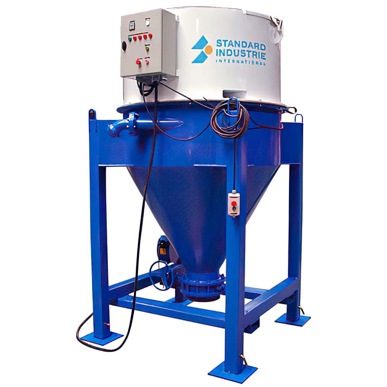 Mobile vacuum cleaning unit on silo with absolute filtration