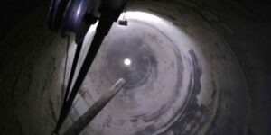Vue intérieur du silo après nettoyage