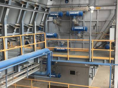 concretion and dust reduction equipment for cement plant