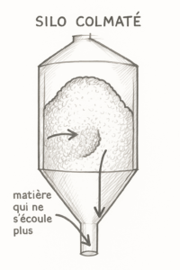 schéma colmatage silo Explication du colmatage de silo